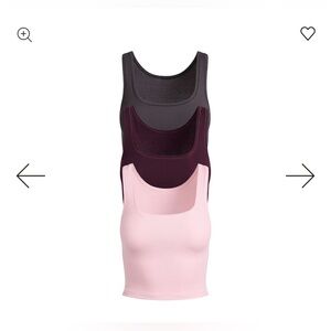 SKIMS Cotton Rib 3-Tank Set Halite Multi.